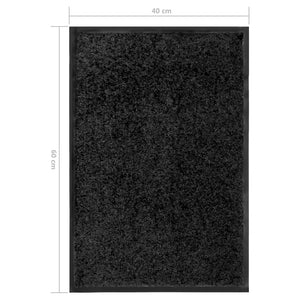 Waschbare Fußmatte Schwarz 40x60 cm