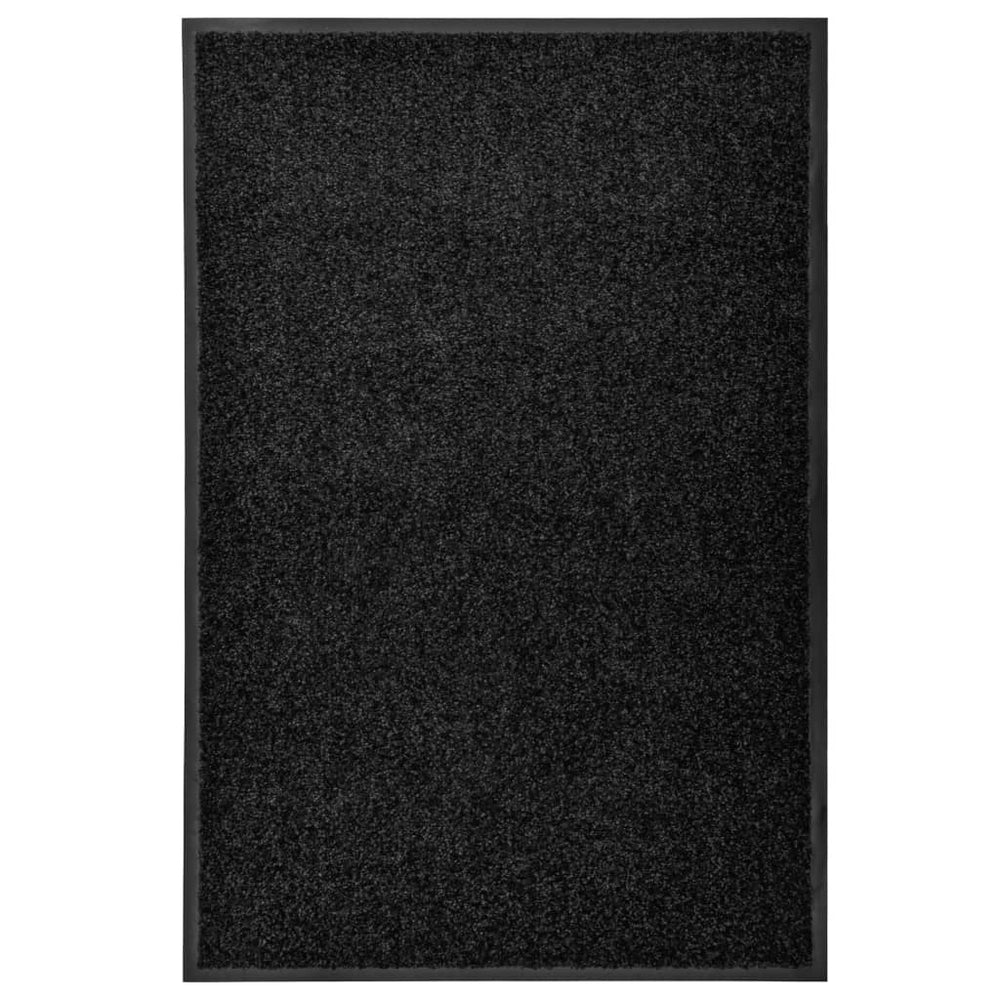 Waschbare Fußmatte Schwarz 60x90 cm