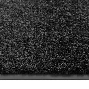 Waschbare Fußmatte Schwarz 60x90 cm
