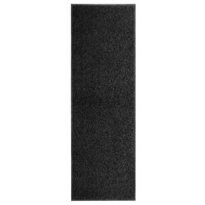 Waschbare Fußmatte Schwarz 60x180 cm