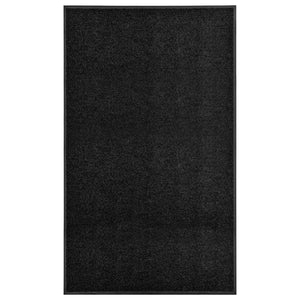 Waschbare Fußmatte Schwarz 90x150 cm