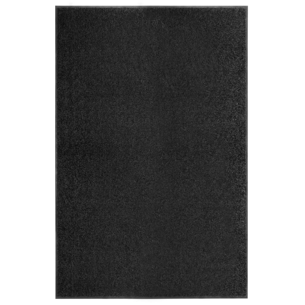 Waschbare Fußmatte Schwarz 120x180 cm