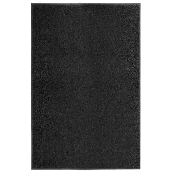 Waschbare Fußmatte Schwarz 120x180 cm