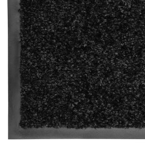 Waschbare Fußmatte Schwarz 120x180 cm