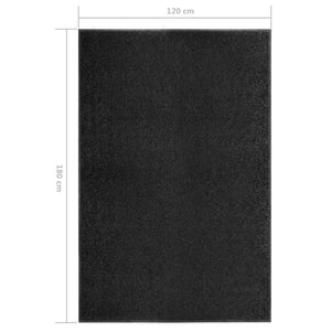 Waschbare Fußmatte Schwarz 120x180 cm