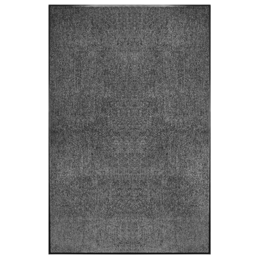 Waschbare Anthrazit Fußmatte 120x180 cm
