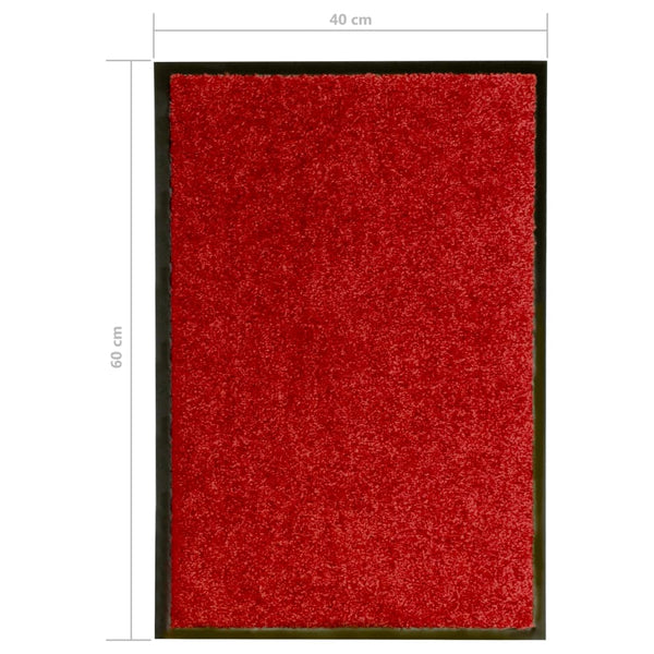 Waschbare Fußmatte Rot 40x60 cm