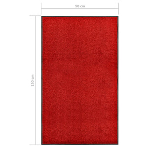 Waschbare Fußmatte Rot 90x150 cm