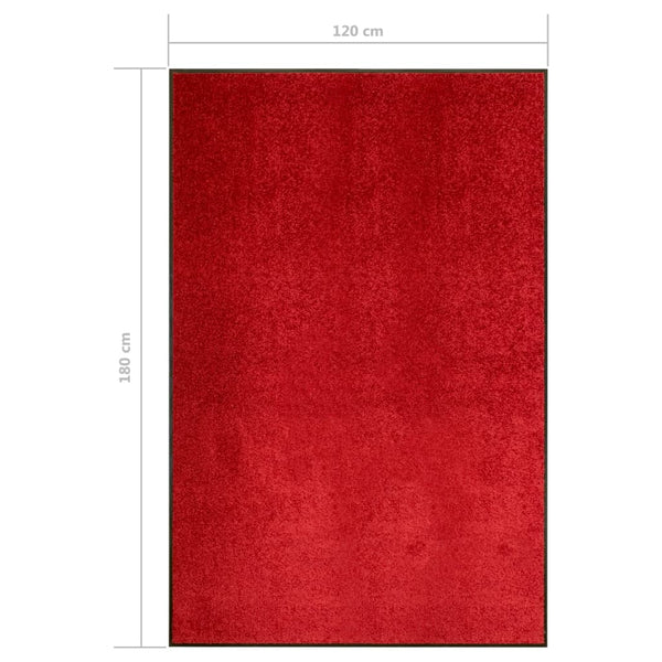 Waschbare Fußmatte Rot 120x180 cm