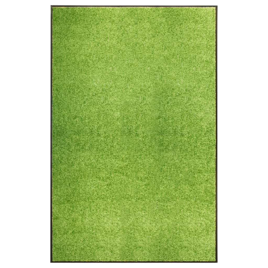 vidaXL Tapis de porte lavable Vert 120x180 cm