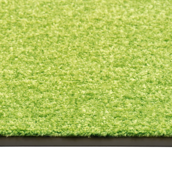 vidaXL Tapis de porte lavable Vert 120x180 cm