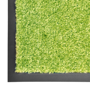 vidaXL Tapis de porte lavable Vert 120x180 cm