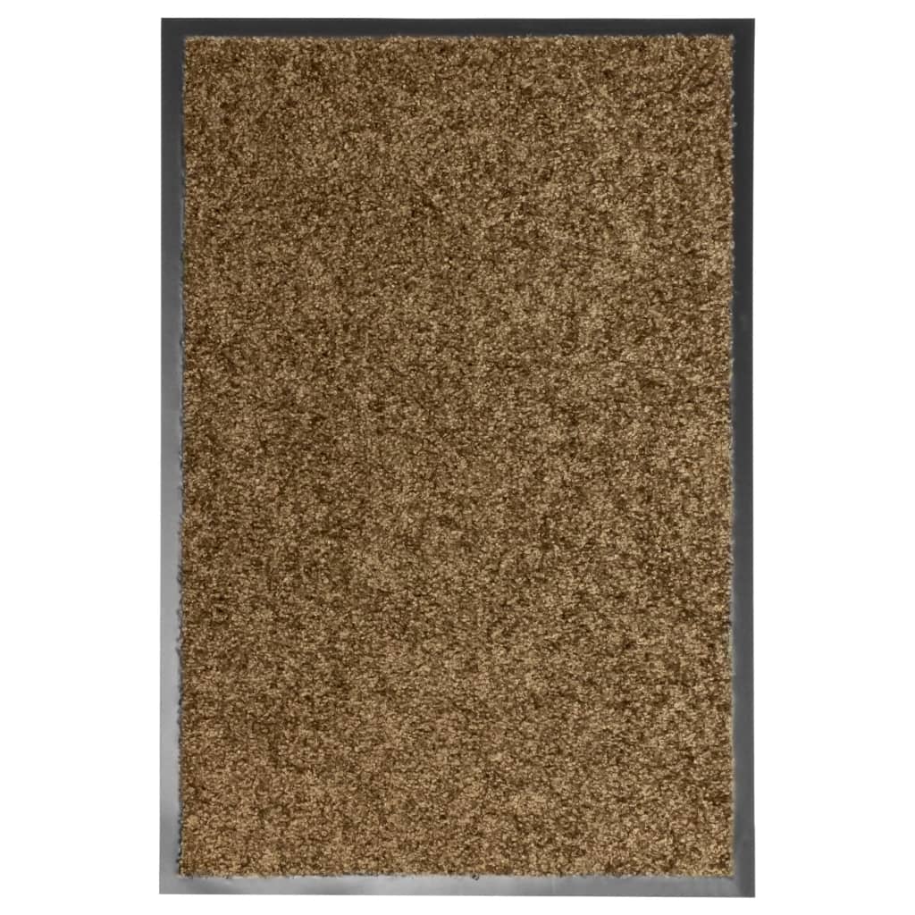 Waschbare Fußmatte Braun 40x60 cm