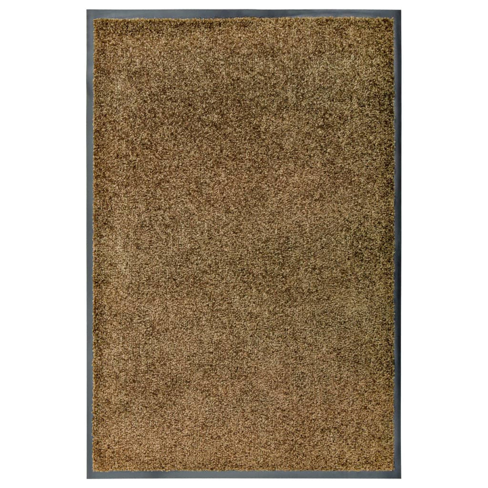 Waschbare Fußmatte Braun 60x90 cm