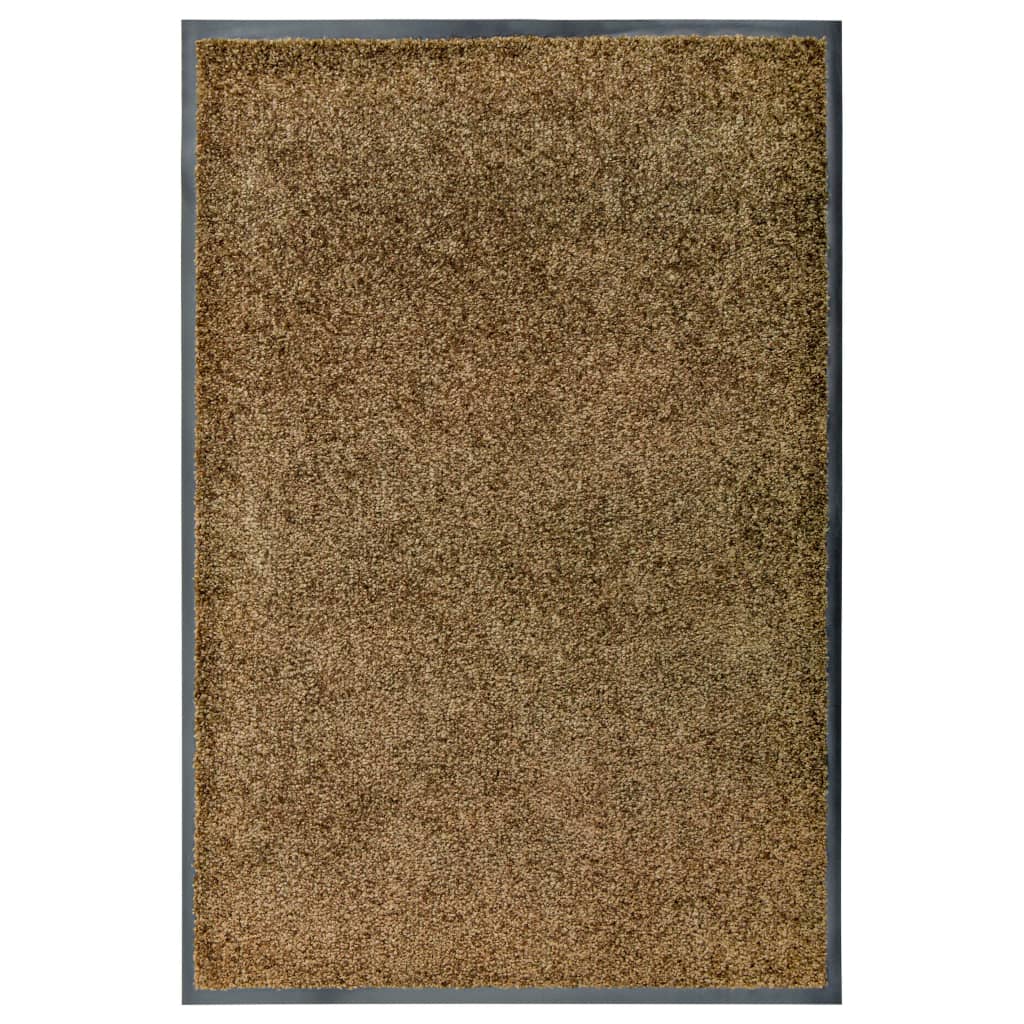 Waschbare Fußmatte Braun 60x90 cm