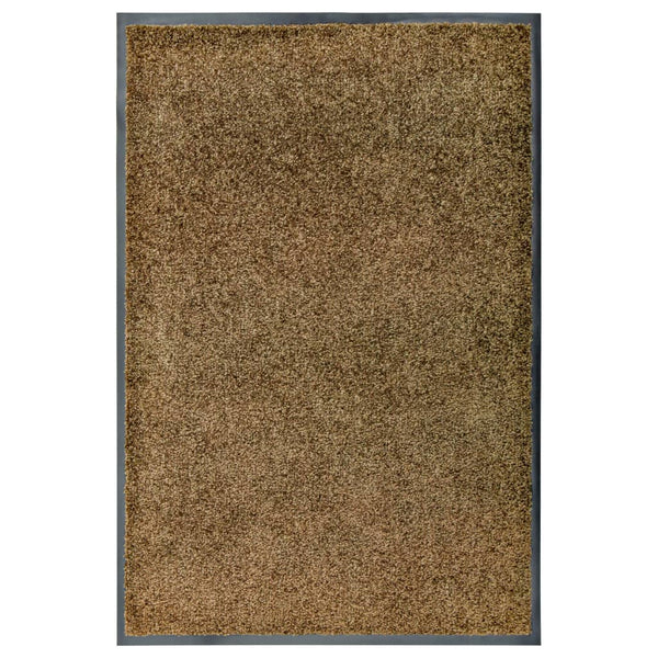 Waschbare Fußmatte Braun 60x90 cm