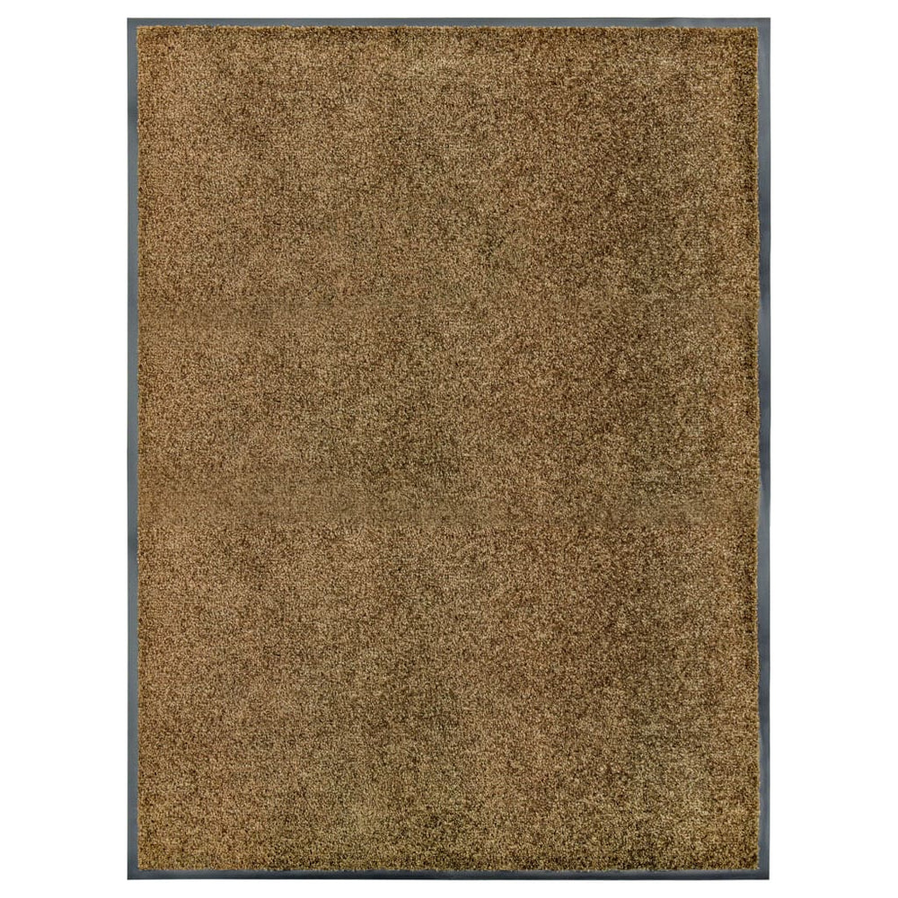 Waschbare Fußmatte Braun 90x120 cm