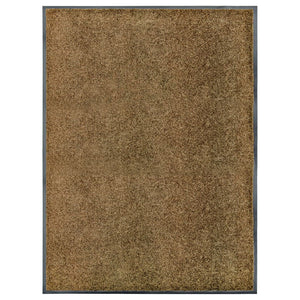vidaXL Paillasson Lavable Marron 90x120 cm