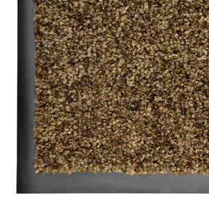 vidaXL Paillasson Lavable Marron 90x120 cm