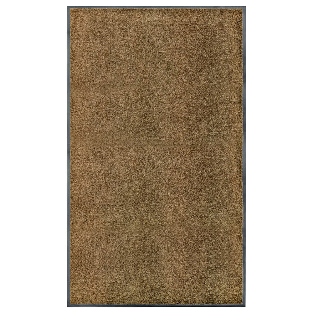 Waschbare Fußmatte Braun 90x150 cm