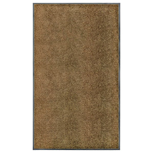 Waschbare Fußmatte Braun 90x150 cm