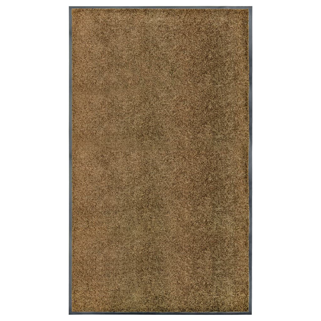 Waschbare Fußmatte Braun 90x150 cm