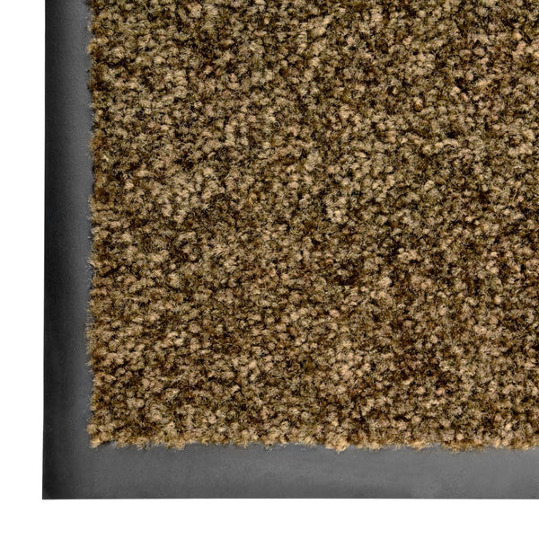 Waschbare Fußmatte Braun 90x150 cm