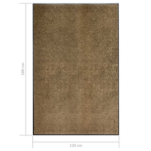vidaXL Paillasson lavable marron 120x180 cm