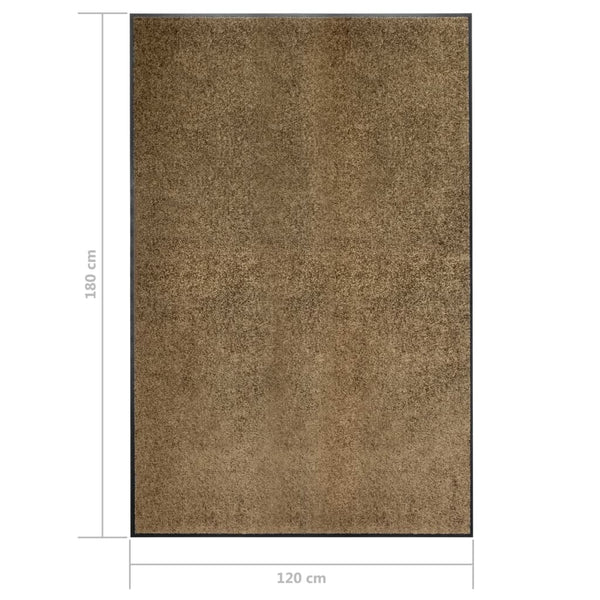 vidaXL Paillasson lavable marron 120x180 cm