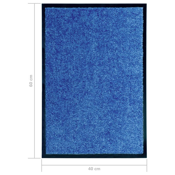 Waschbare Fußmatte Blau 40x60 cm