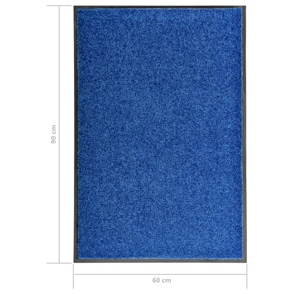Waschbare Fußmatte Blau 60x90 cm