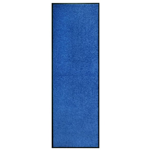 vidaXL Paillasson Lavable Bleu 60x180 cm