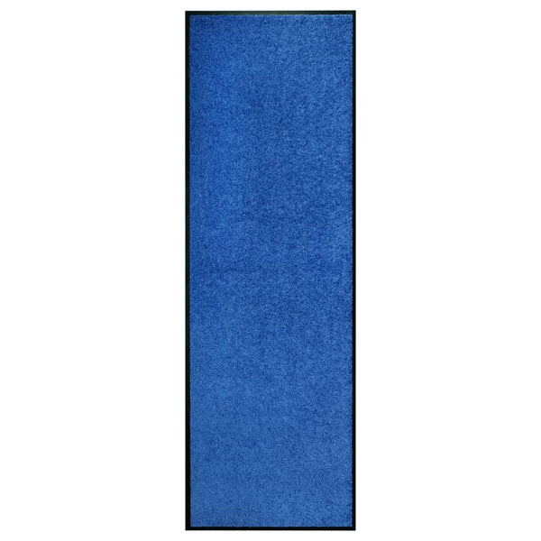 vidaXL Paillasson Lavable Bleu 60x180 cm