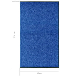 Waschbare Fußmatte Blau 90x150 cm