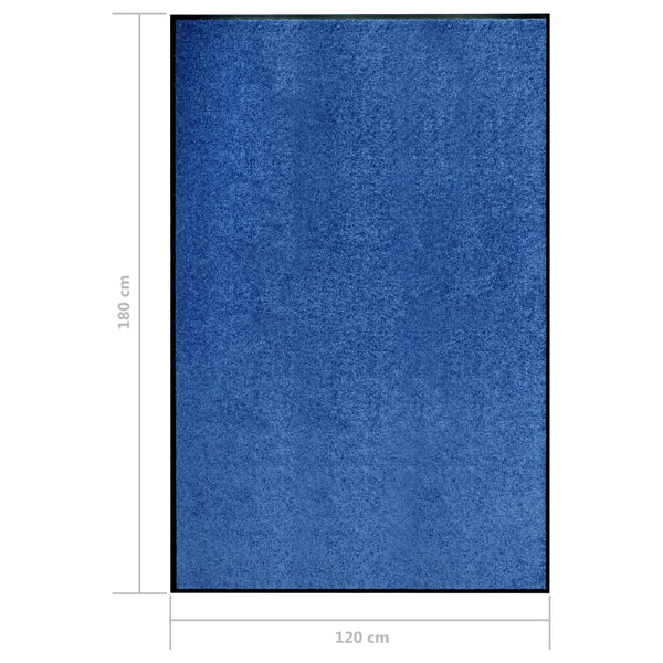 Waschbare Fußmatte Blau 120x180 cm