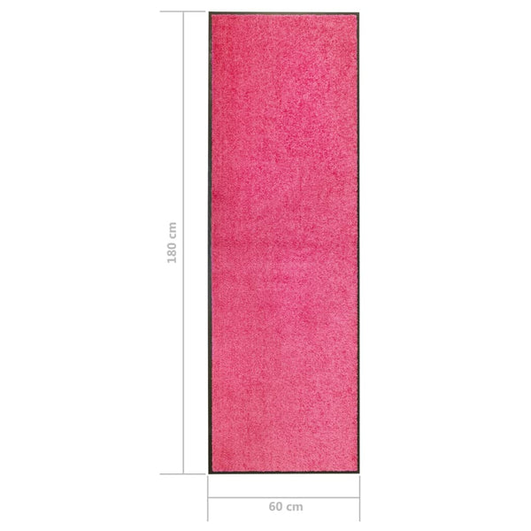 Waschbare Fußmatte Rosa 60x180 cm