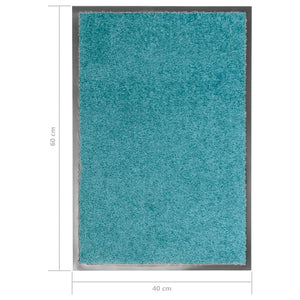 Waschbare Fußmatte Cyan 40x60 cm