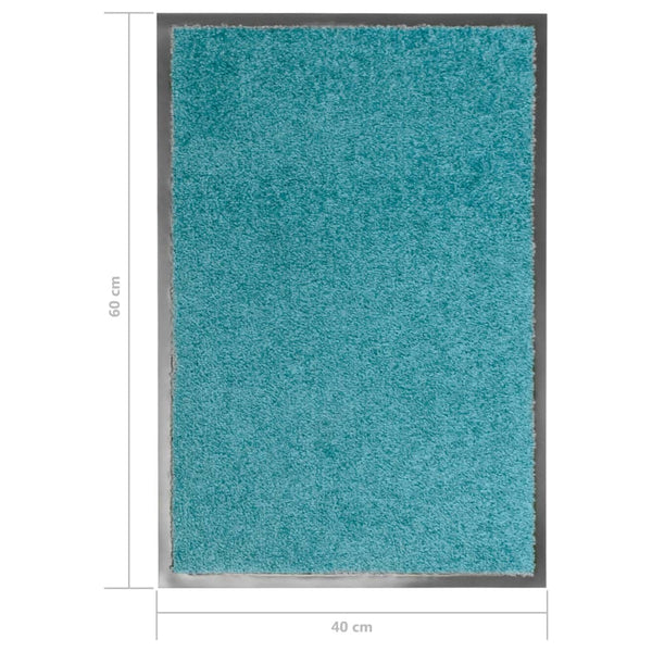 Waschbare Fußmatte Cyan 40x60 cm