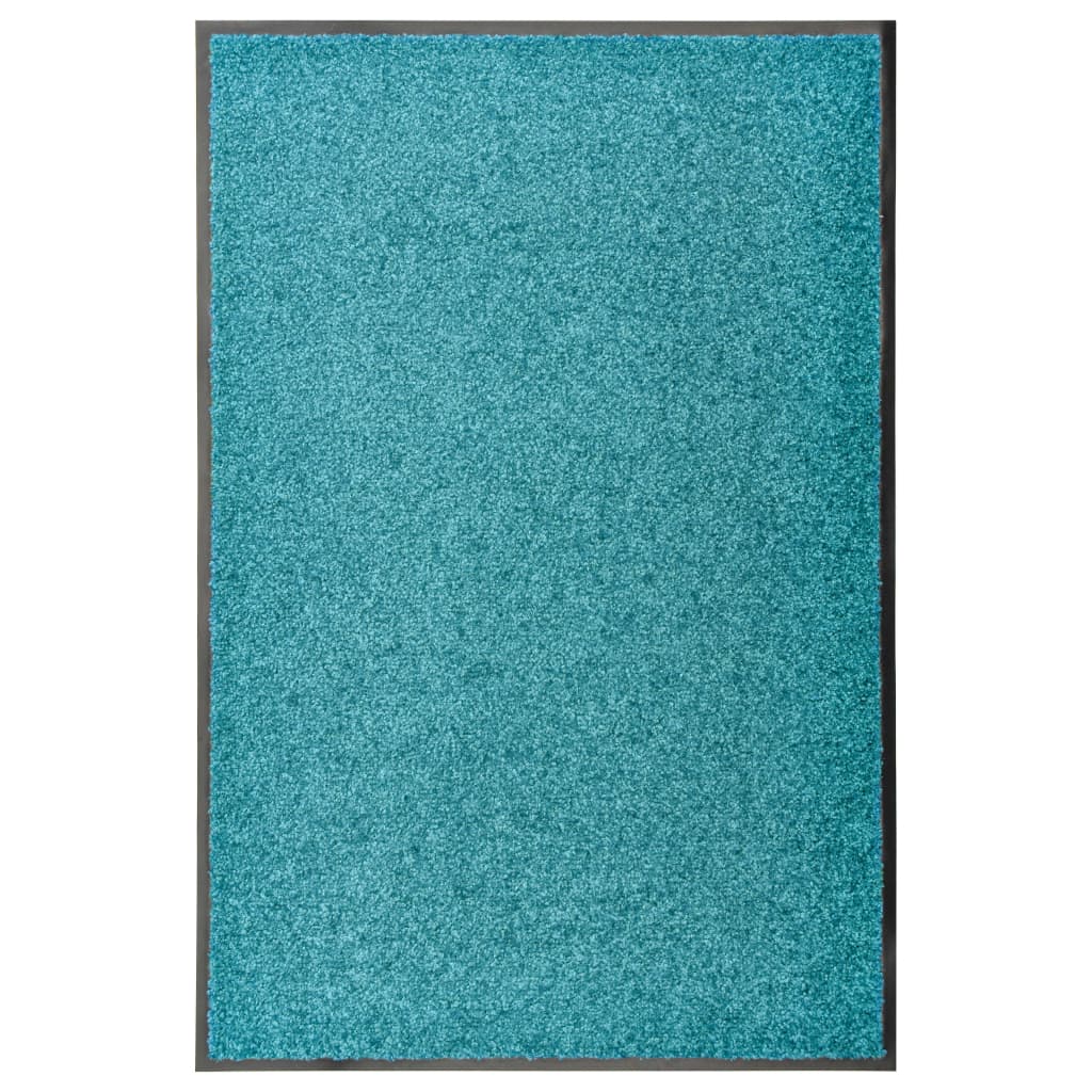 vidaXL Paillasson lavable Cyan 60x90 cm