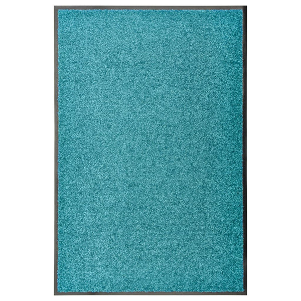vidaXL Paillasson lavable Cyan 60x90 cm