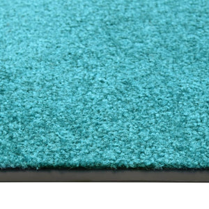 vidaXL Paillasson lavable Cyan 60x90 cm