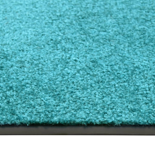 vidaXL Paillasson lavable Cyan 60x90 cm