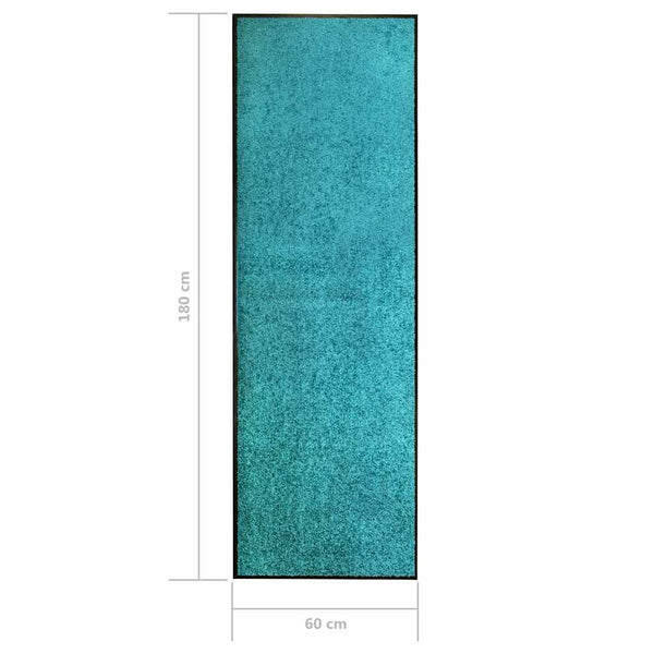 Waschbare Fußmatte Cyan 60x180 cm