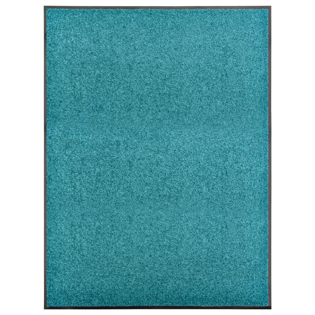 Waschbare Fußmatte Cyan 90x120 cm