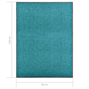 Waschbare Fußmatte Cyan 90x120 cm