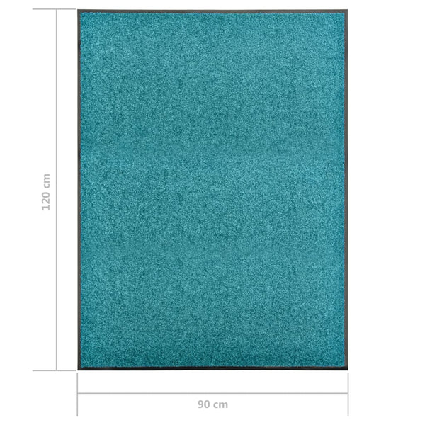 Waschbare Fußmatte Cyan 90x120 cm