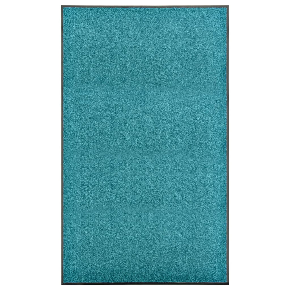 Waschbare Fußmatte Cyan 90x150 cm