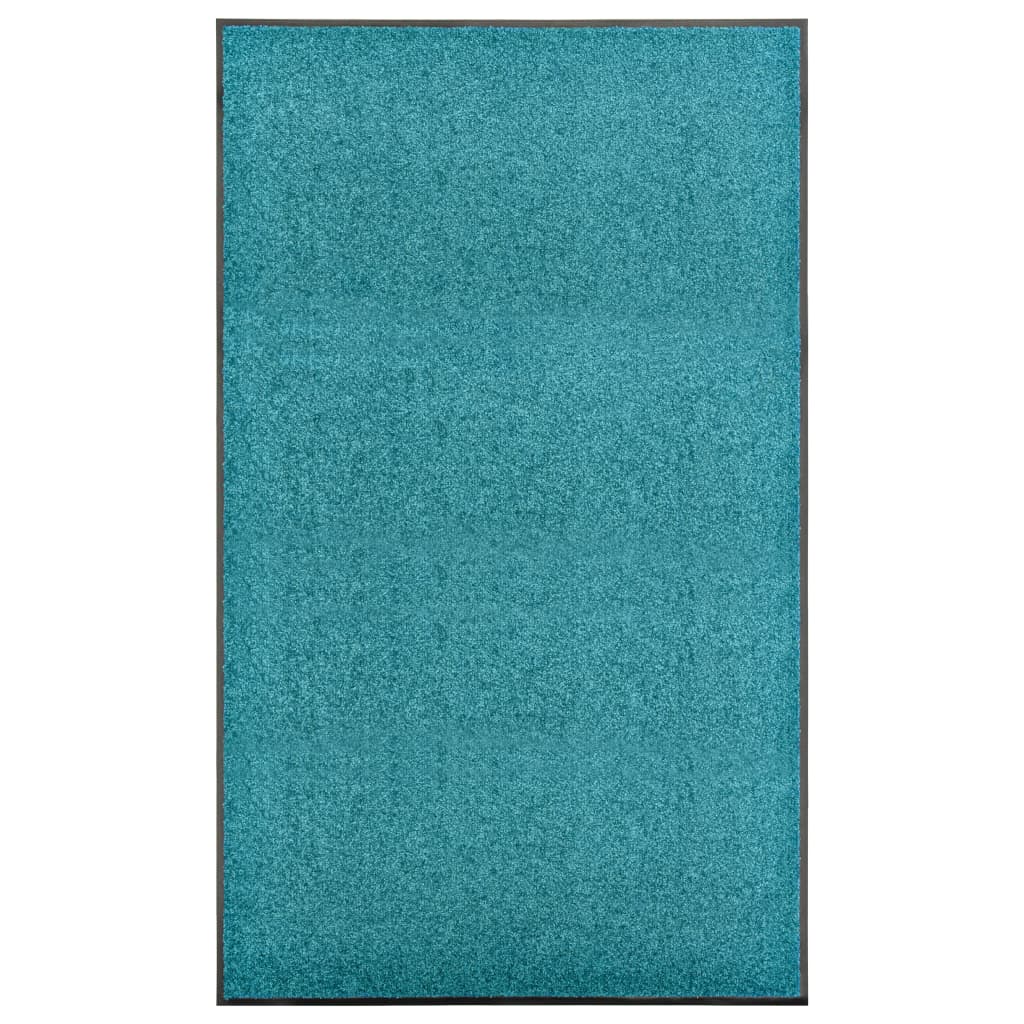 Waschbare Fußmatte Cyan 90x150 cm