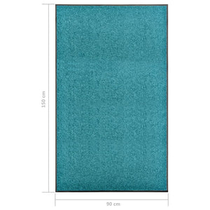 Waschbare Fußmatte Cyan 90x150 cm