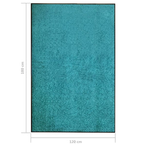 vidaXL Paillasson Lavable Cyan 120x180 cm